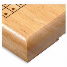 Classic Cribbage Set, Solid Wood Continuous 3 Track Board with Metal Pegs   